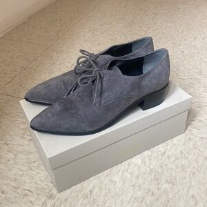 Marc Fisher Dark Gray Suede Lace-Up Shoes